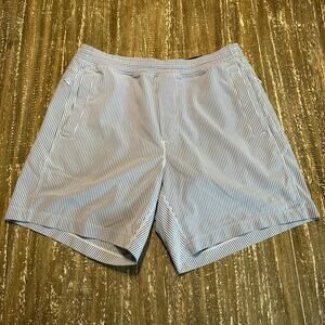 Birddogs Striped Seersucker Athletic Lined Shorts Classic 7” Inseam Men’s Size L